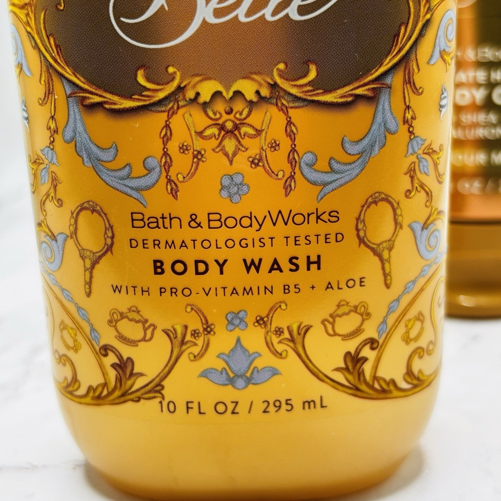 Bath & Body Works Disney Princess Belle 3 Piece Set Body Cream Mist Wash New - Picture 5 of 8